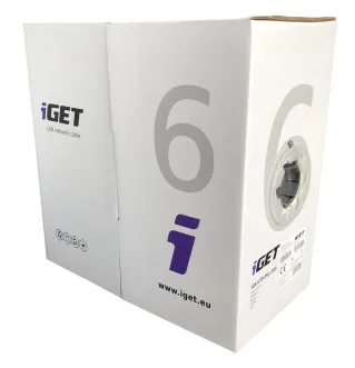 Síťový kabel iGET CAT6 UTP PVC Eca 305m/box